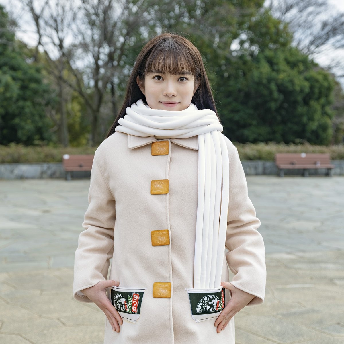 油豆腐大衣與烏龍麵圍巾