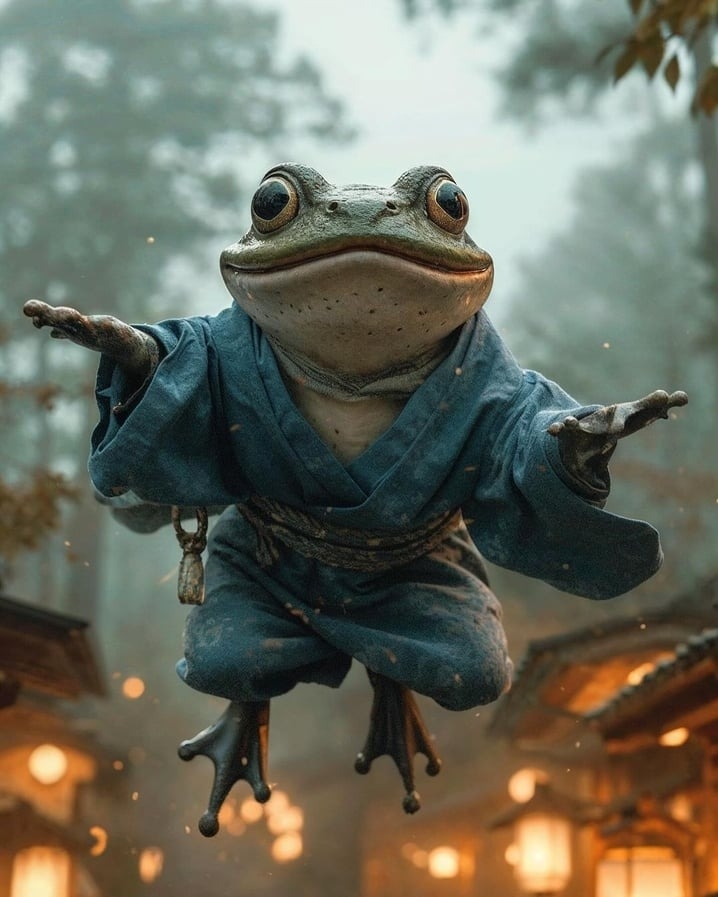 AI寫實化《神隱少女》油屋青蛙