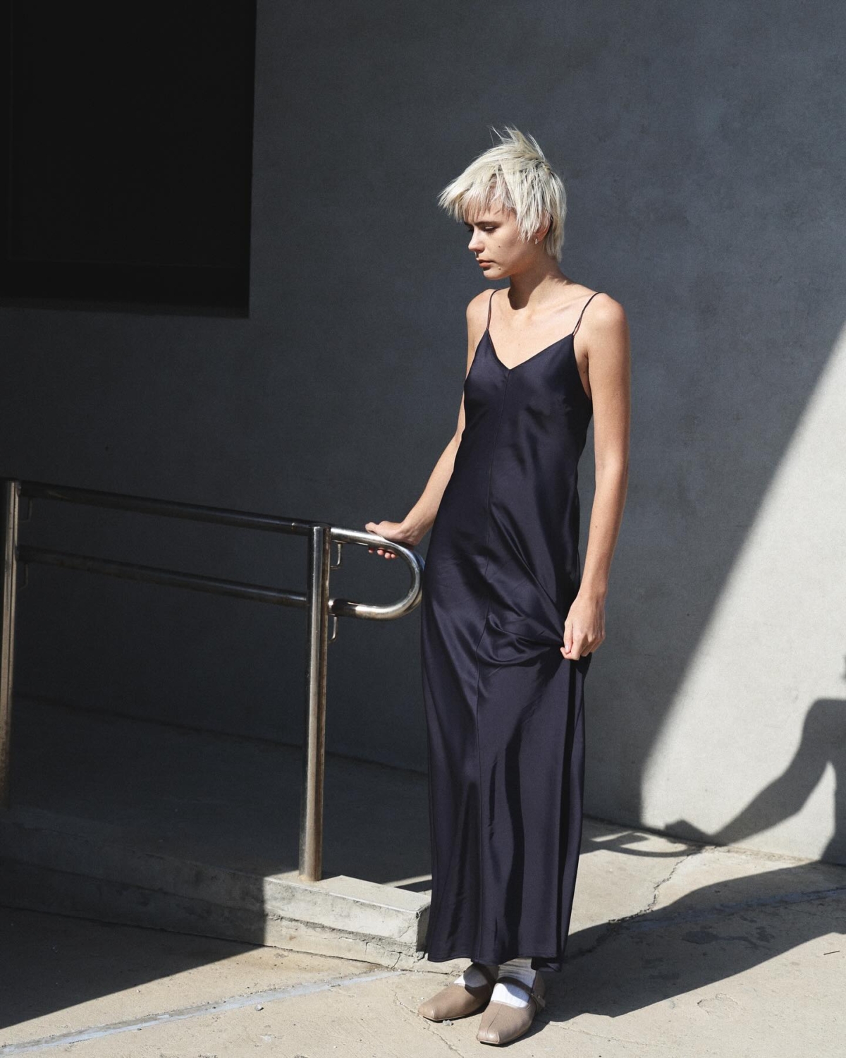 by DOE - 緞面美背魚尾洋裝