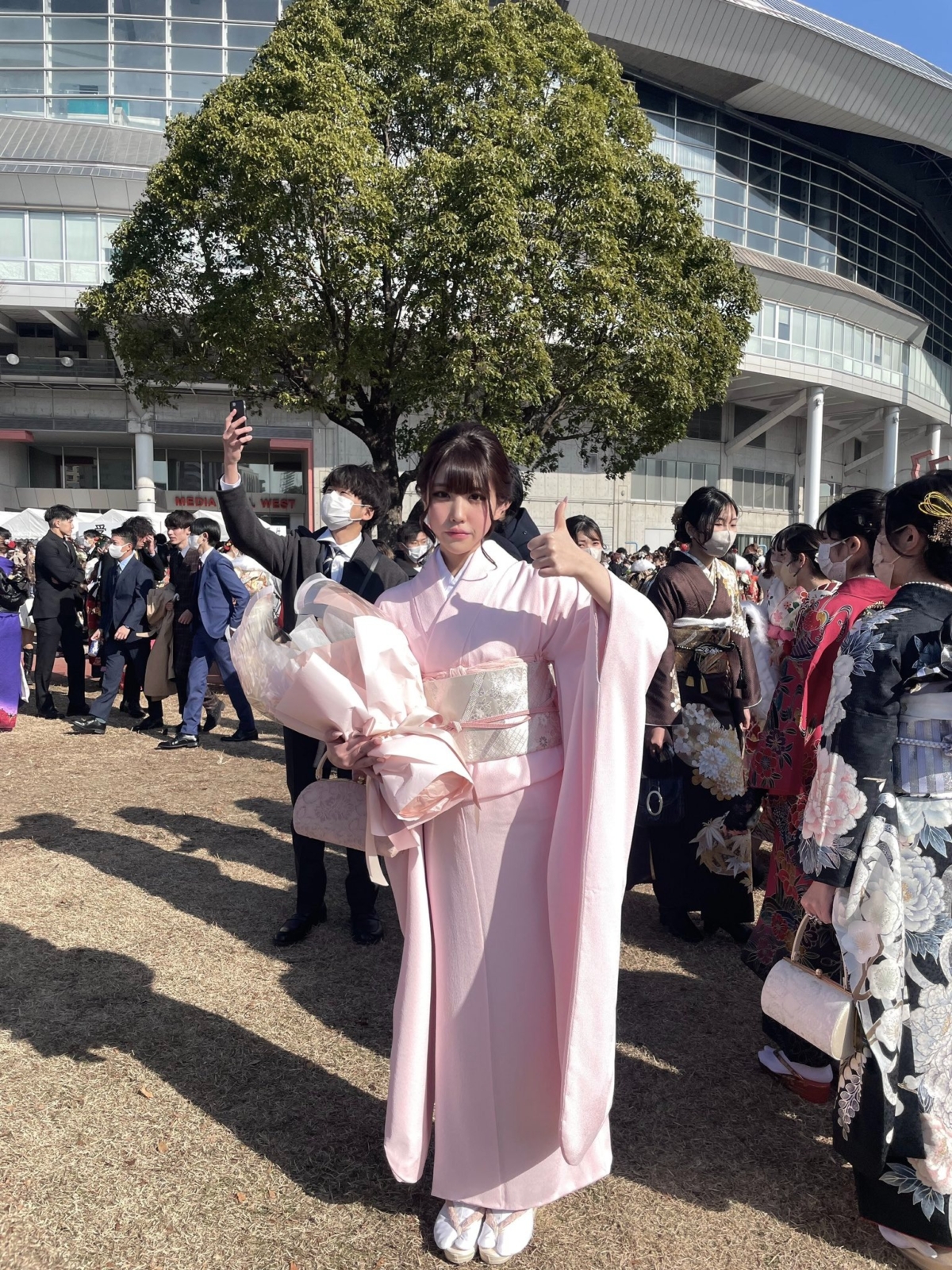 中村珠愛莉參加20歲成人式時已經瘦身成功