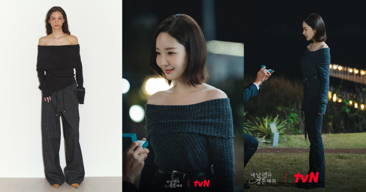 Polysooem OFF-SHOULDER SWEATER