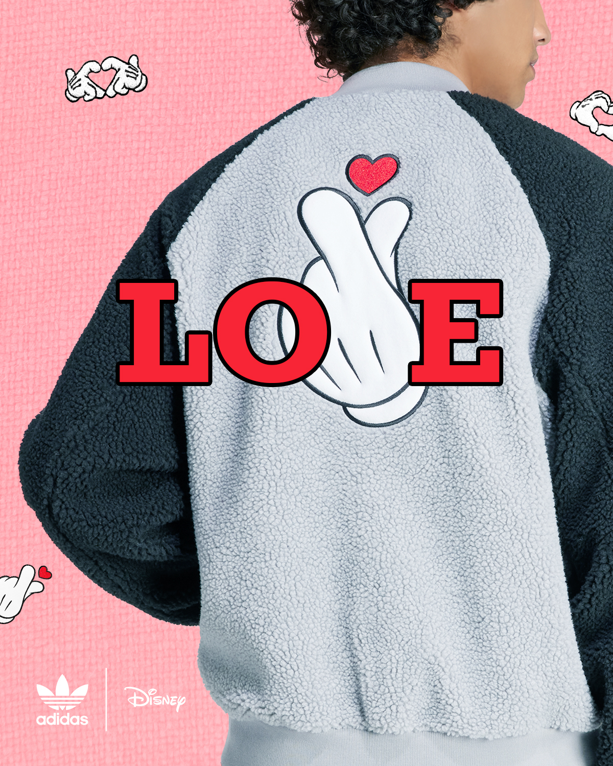 adidas Originals 情人節限定系列 音樂元素發送愛的樂章 迪士尼米奇愛心手勢心動來襲