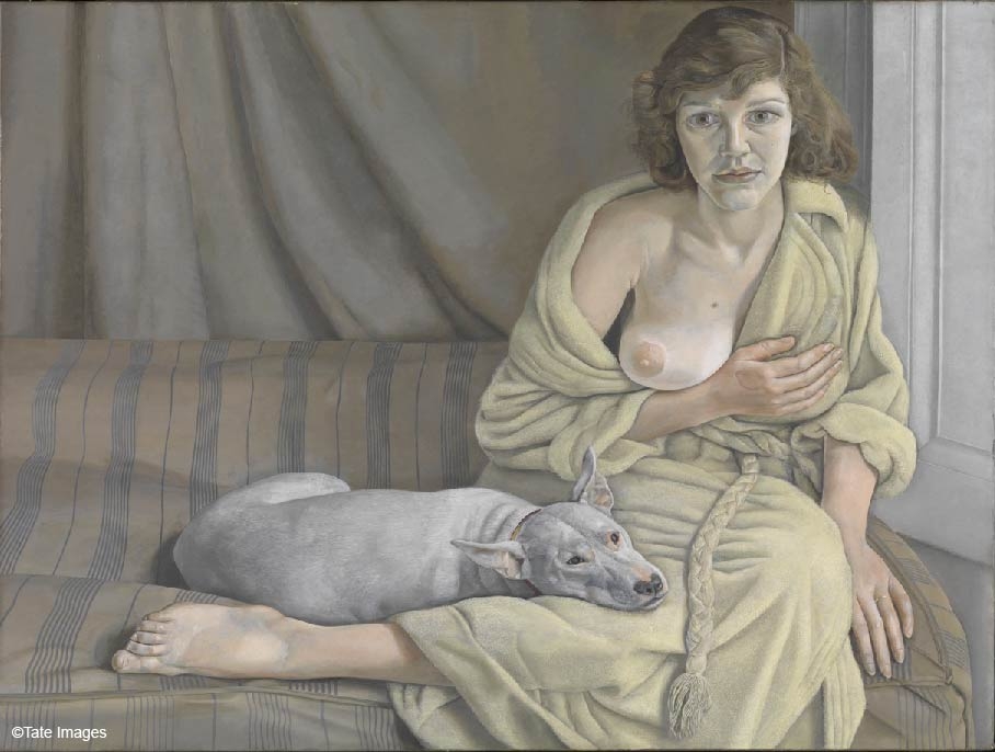 盧西恩‧弗洛伊德(Lucian Freud)《Girl with a White Dog》
