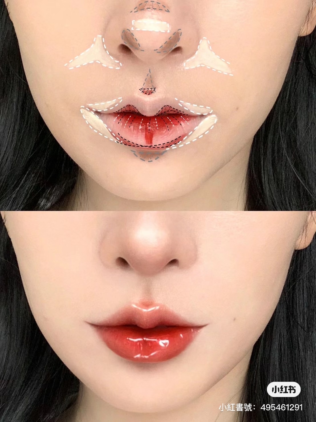 「果凍唇」畫法01:唇周遮瑕提亮