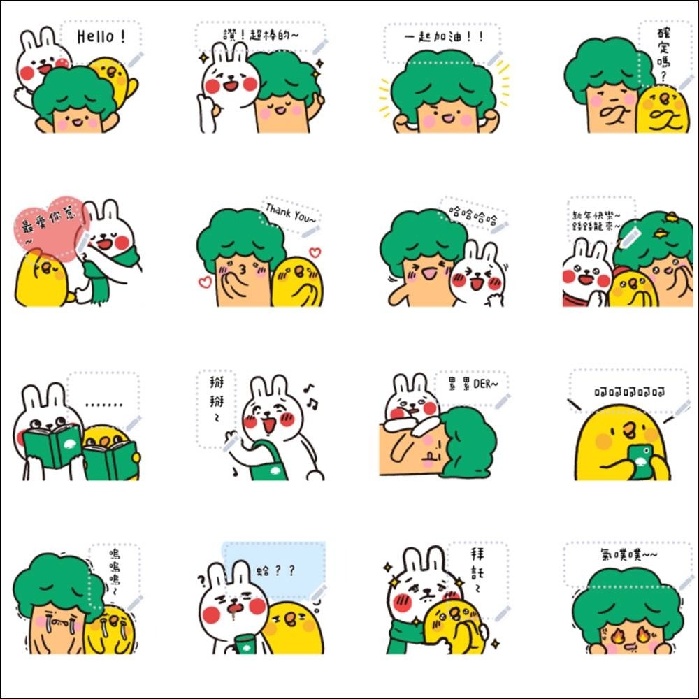 樹寶 × 懶散兔與啾先生 訊息貼圖