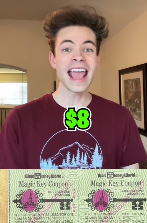 美國男子在家中發現一張「46年前」發售的迪士尼通行證