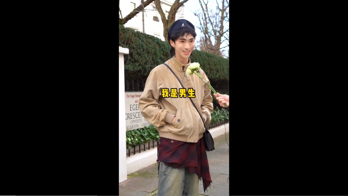 小哈利親自接受訪問回應女裝