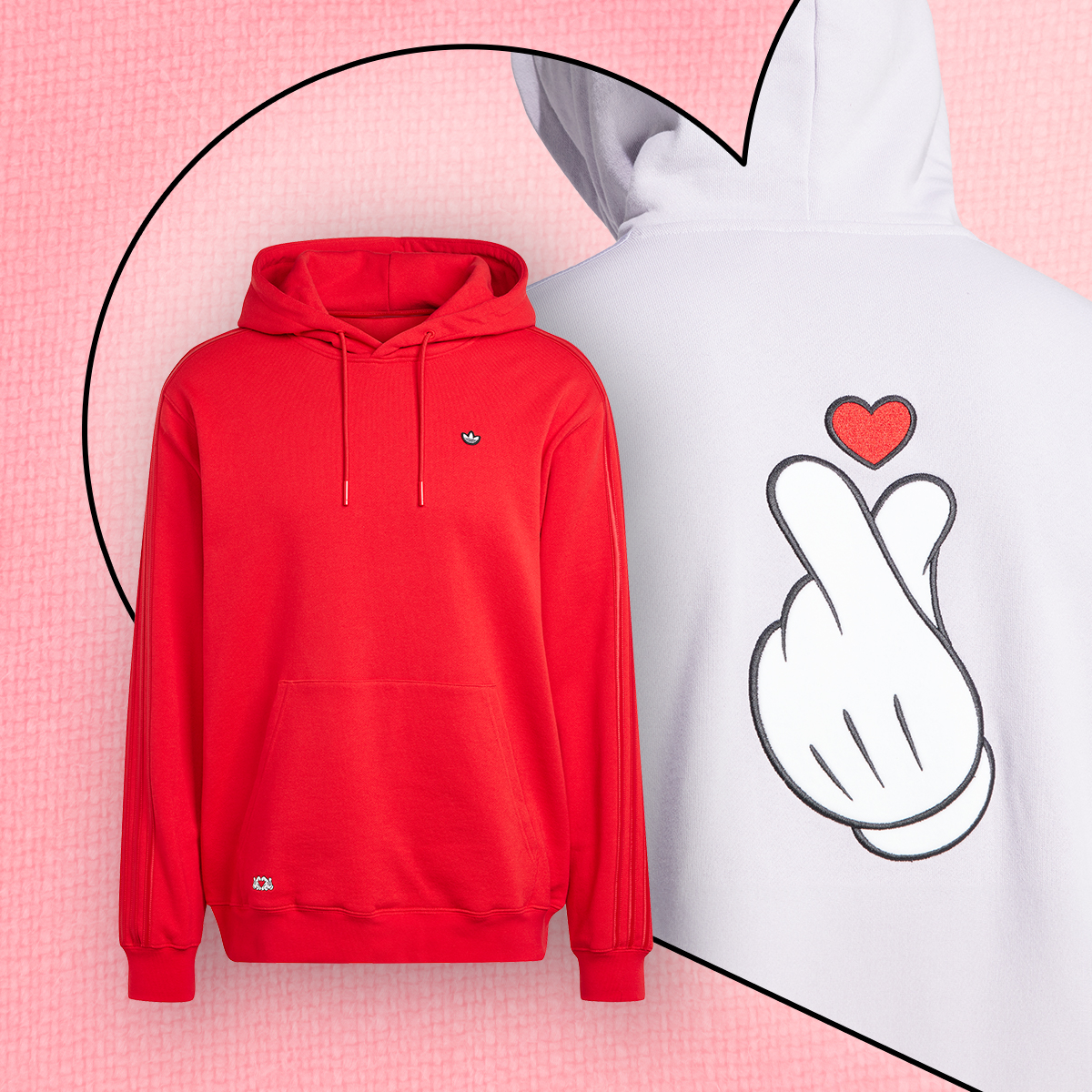 adidas Originals 情人節限定系列 音樂元素發送愛的樂章 迪士尼米奇愛心手勢心動來襲