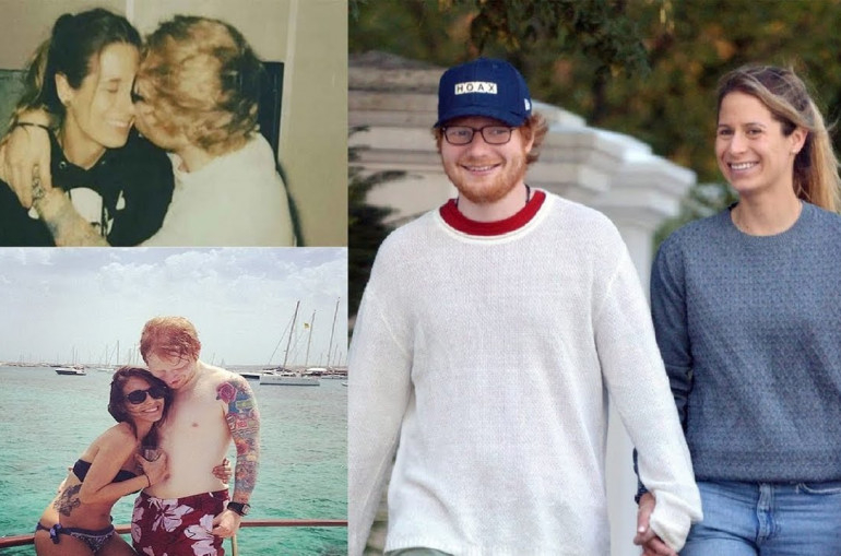 紅髮艾德與妻子Cherry Seaborn感情甜蜜。