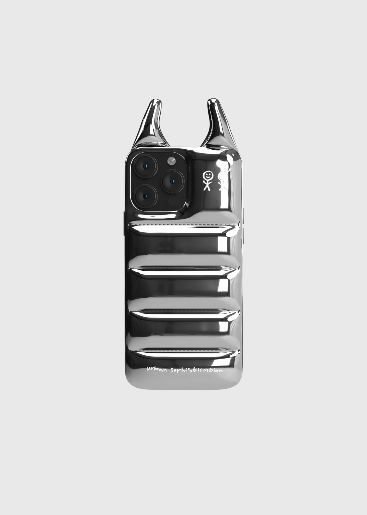 URBAN SOPHISTICATION鏡面惡魔Puffer手機殼iPhone15Pro Max,NT$3,180