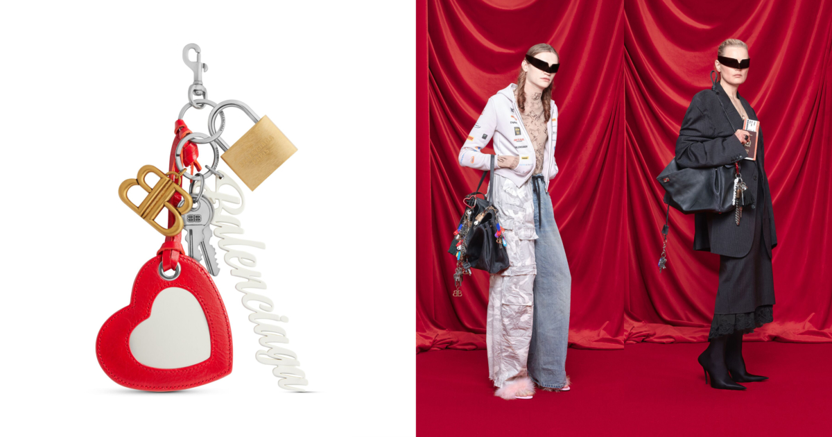 BALENCIAGA WOMEN'S PALOMA KEYCHAIN