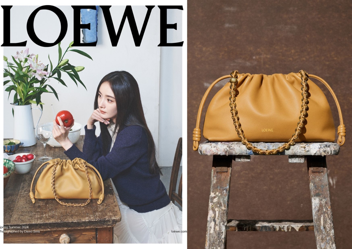 Flamenco Purse 沙黃色小羊皮肩背包,NT$117,000