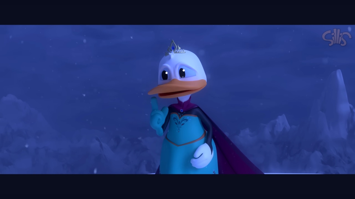 唐老鴨化身《冰雪奇緣》艾莎女王嗓音反差大