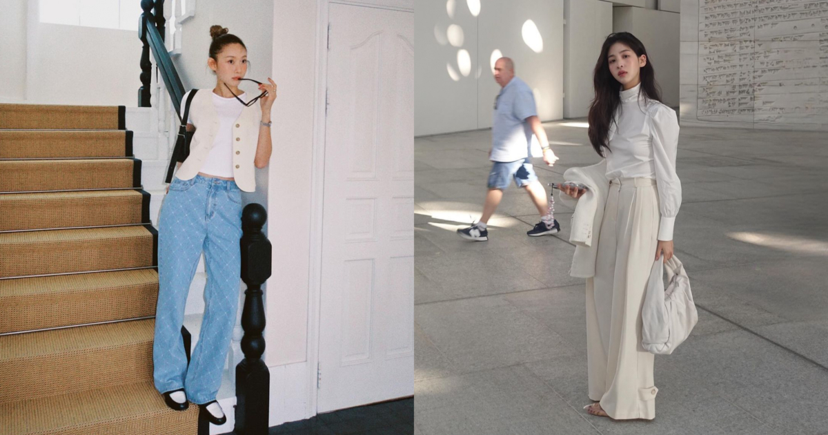 落地褲與西裝褲都非常適合梨形身材