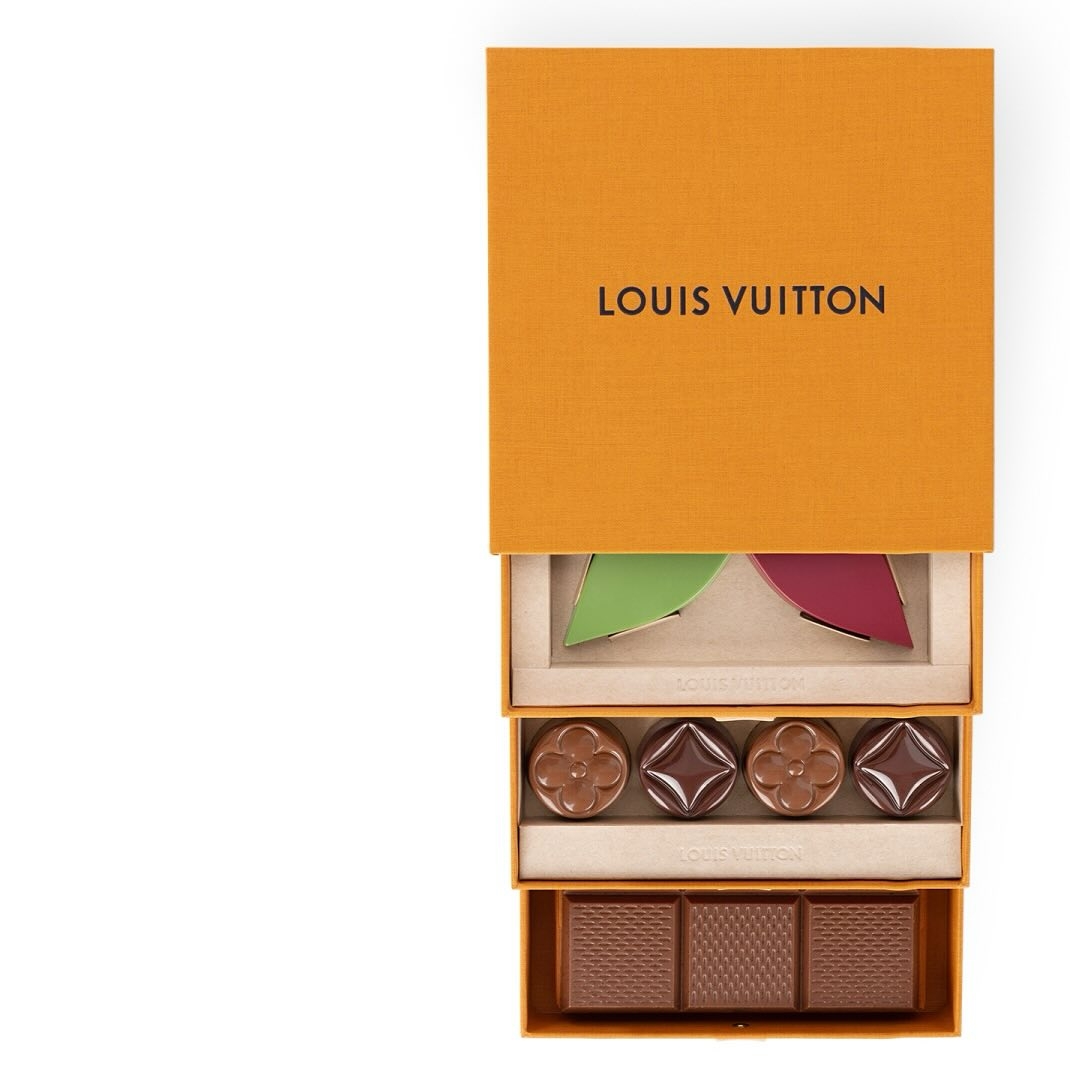 LV精品盒裝的巧克力精緻小巧猶如藝術品。