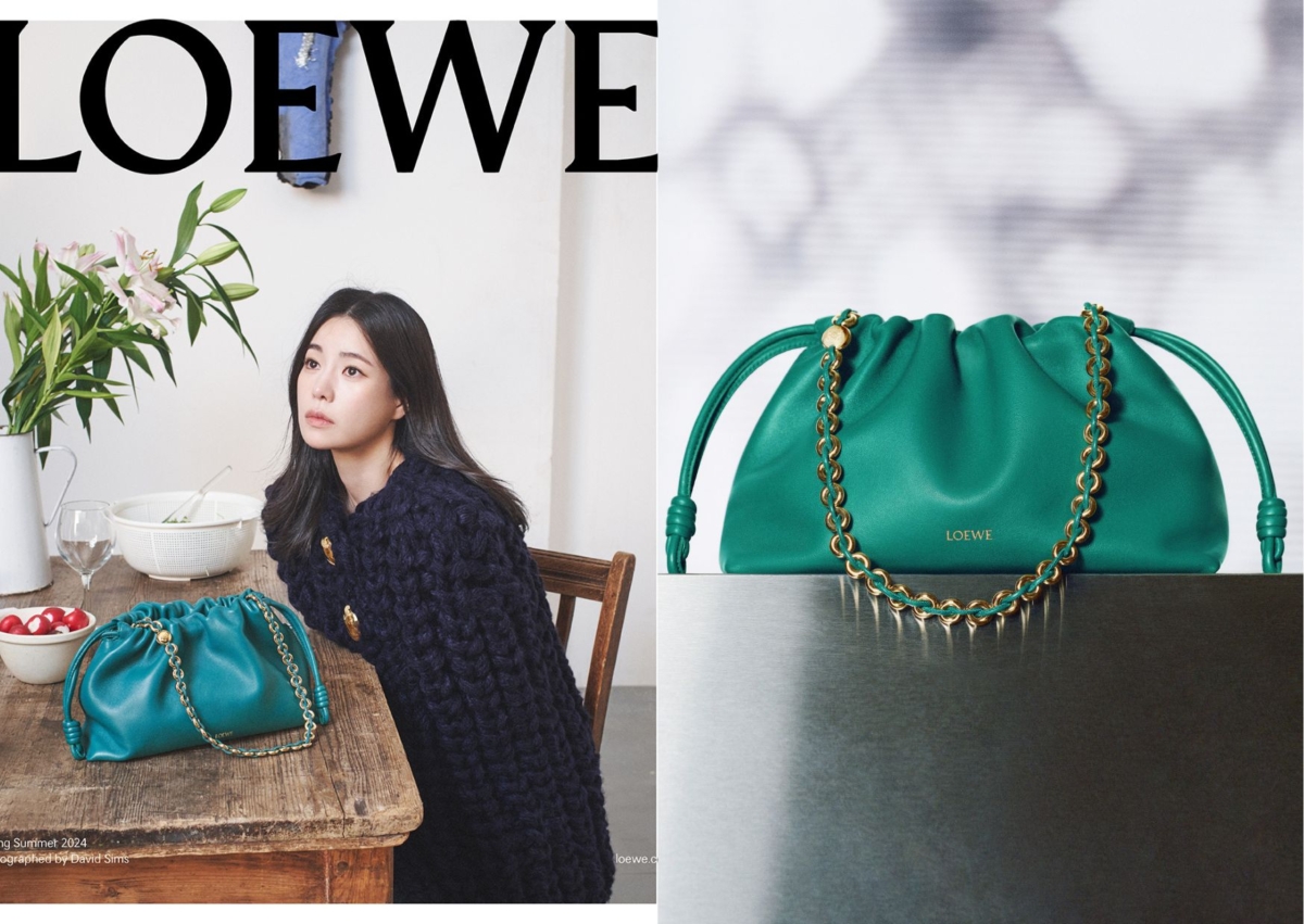 Flamenco Purse 翠玉綠小羊皮肩背包,NT$117,000