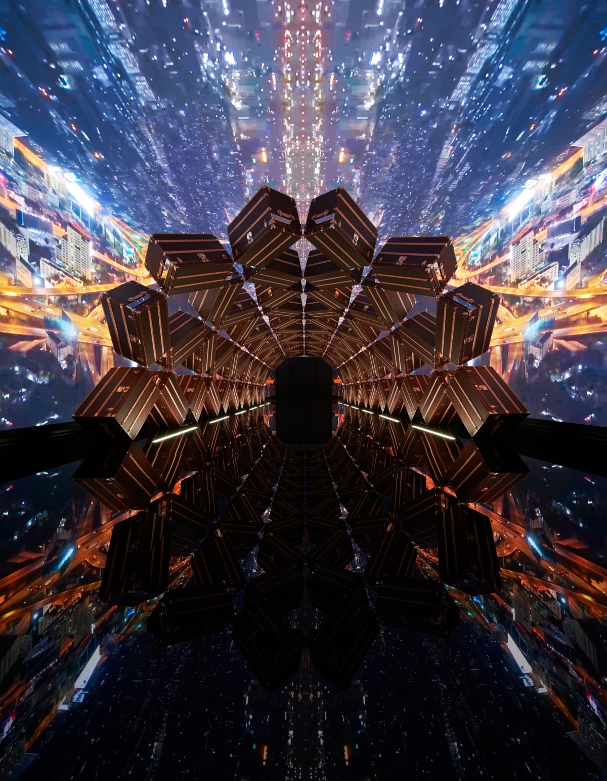 LV全新概念店一樓同時舉辦沉浸式展覽。