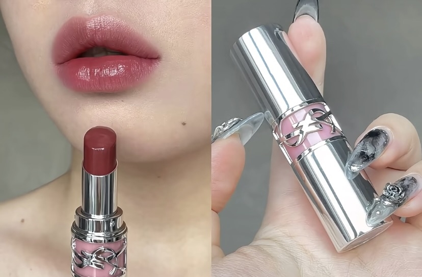 YSL「情挑誘光水唇膏」#154 PINK SHINE 纏綿薔薇