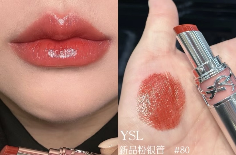 YSL「情挑誘光水唇膏」#80 GLOWING LAVA 使壞辣椒