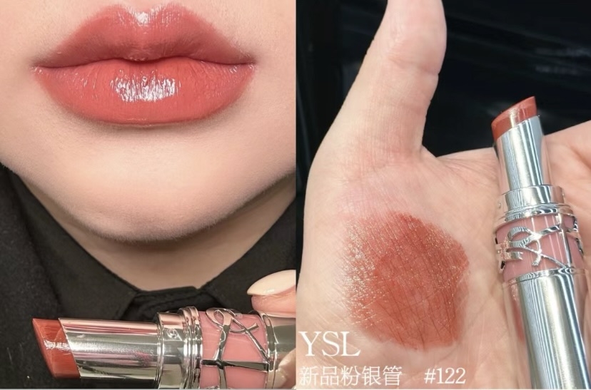 YSL「情挑誘光水唇膏」#122 CARAMEL KISS 撩撥熱吻