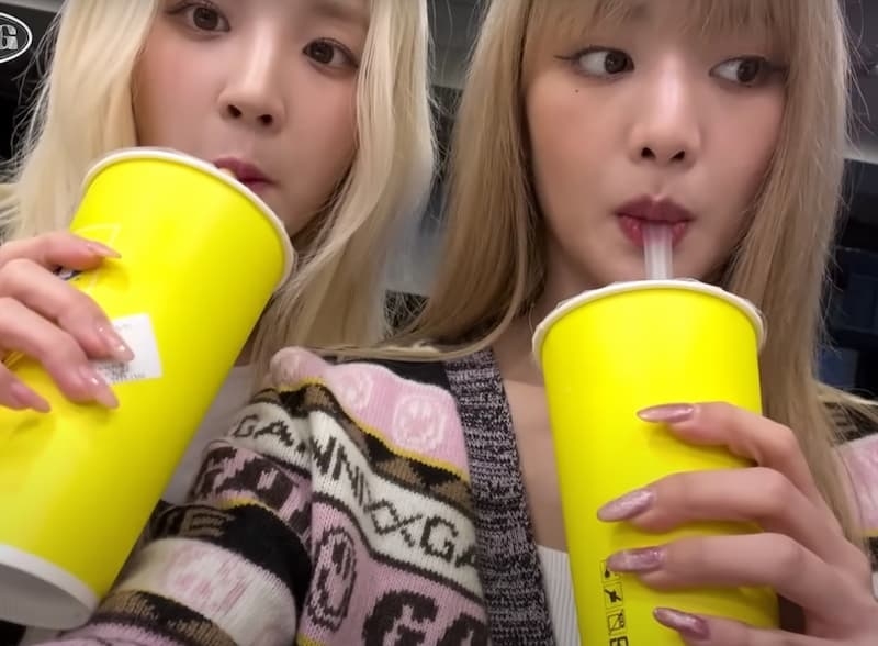 南韓人氣女團(G)I-DLE成員來台灣也無法抵擋手搖飲的魅力。