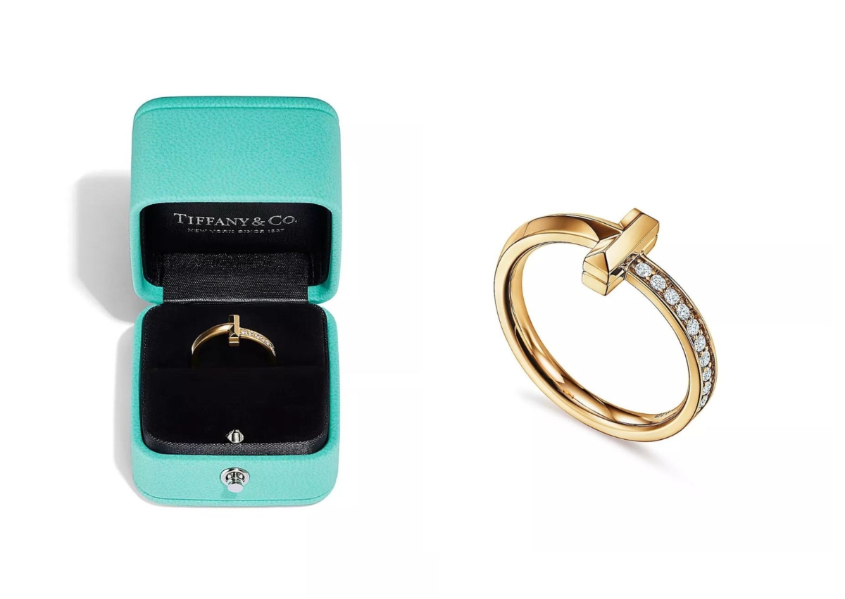 Tiffany T 系列 T1 黃金與鑽石戒指