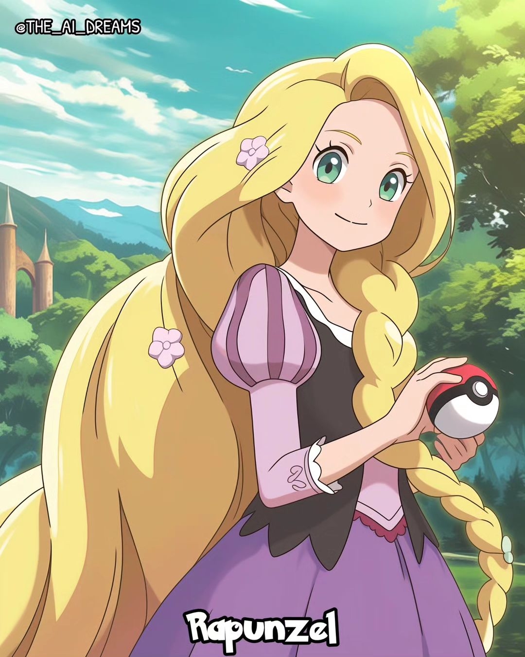 長髮公主變成《精靈寶可夢》訓練員