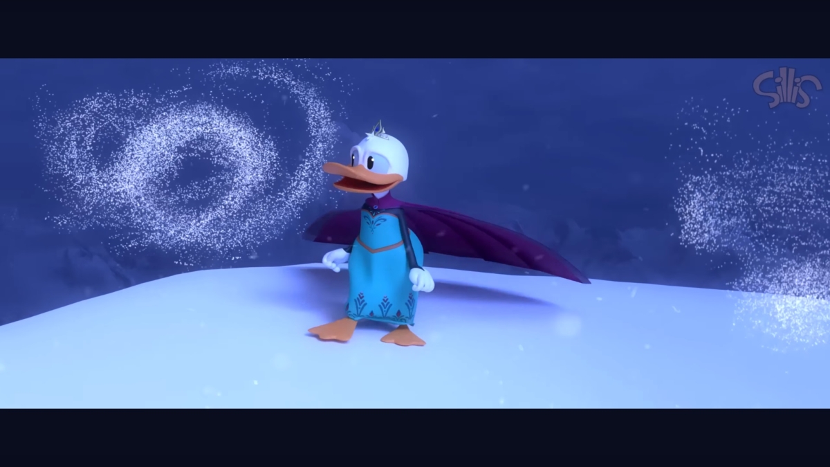 唐老鴨化身《冰雪奇緣》艾莎女王