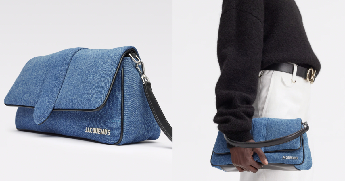 JACQUEMUS Le Bambimou Mini puffed denim bag