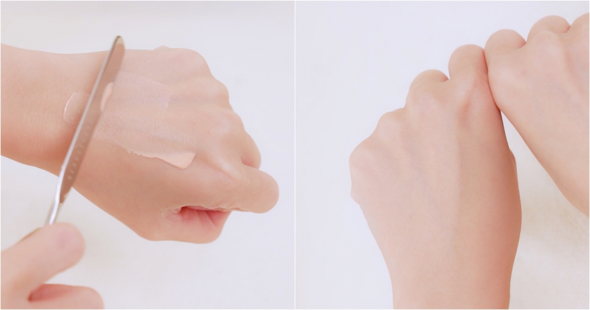 RMK 透光隔離霜質地試色