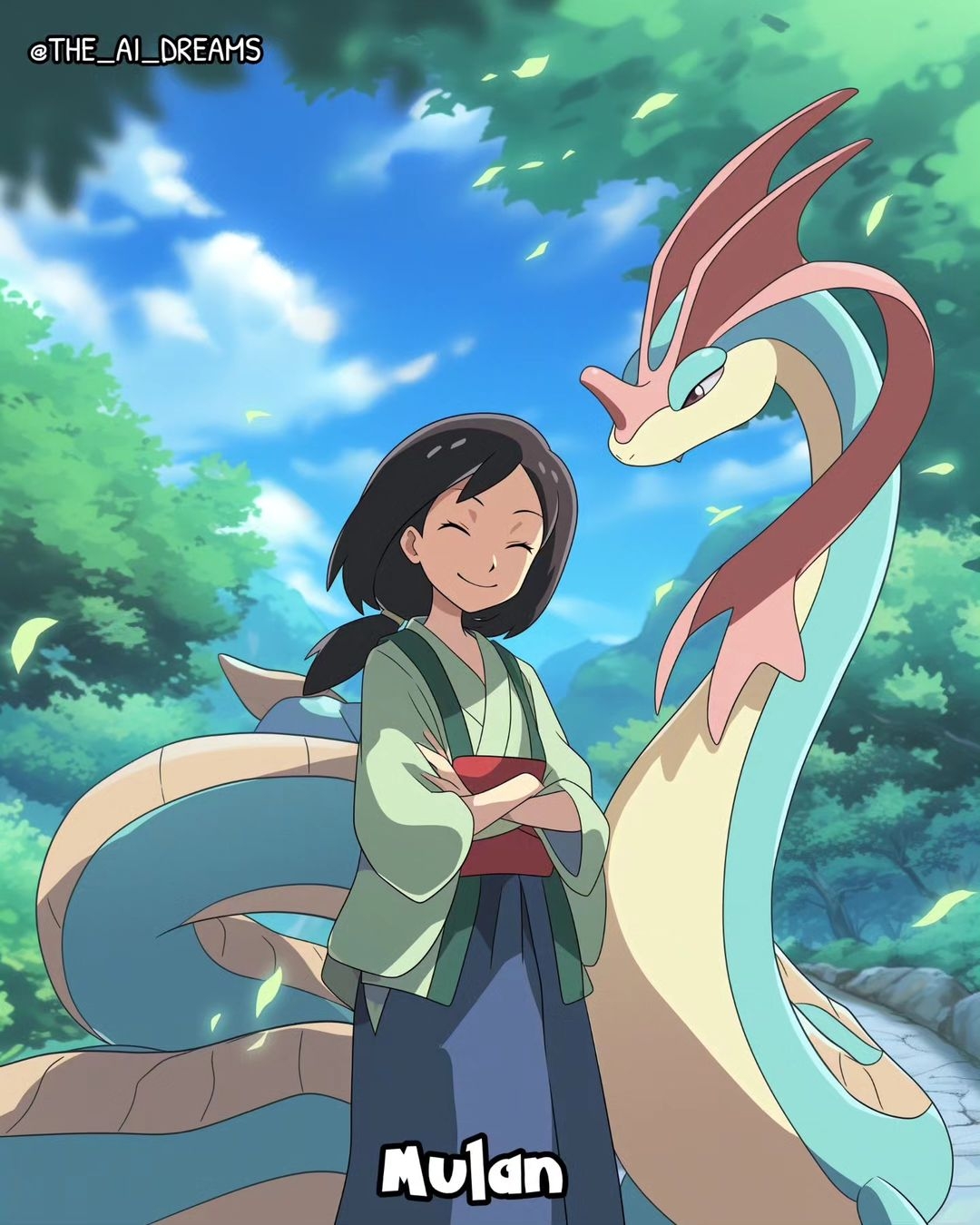 花木蘭變成《精靈寶可夢》訓練員