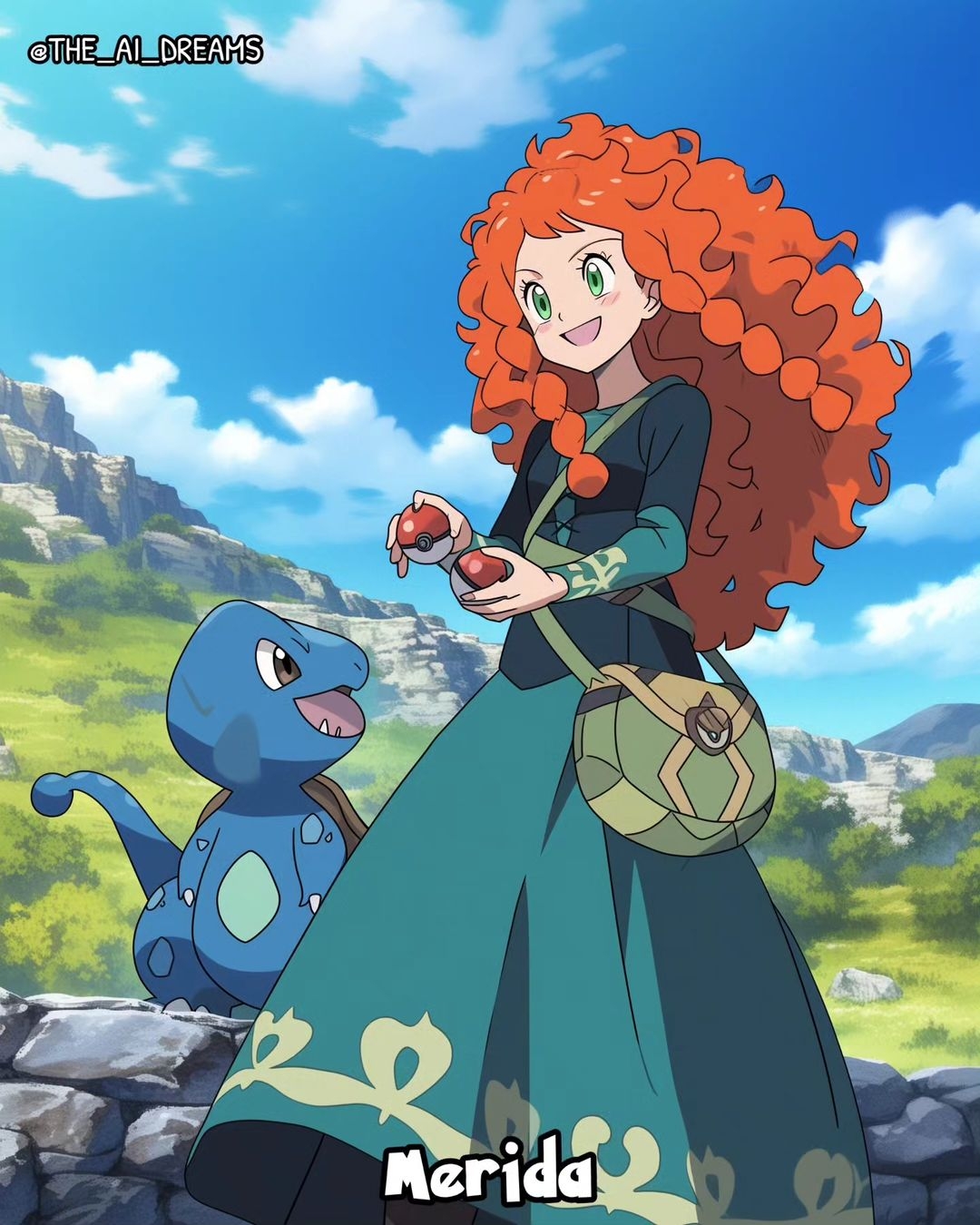 梅莉達公主變成《精靈寶可夢》訓練員