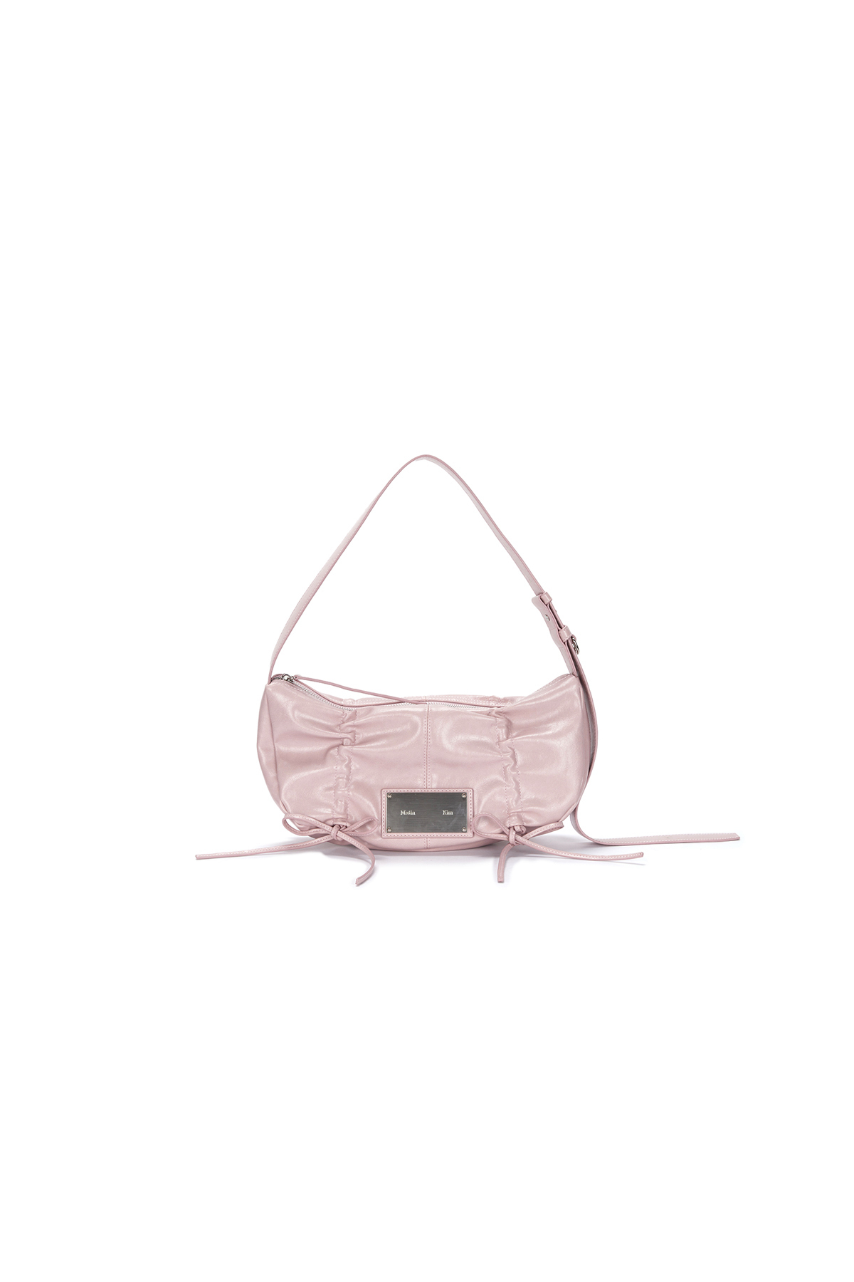 MATIN KIM HALF SHIRRING RIBBON ROUND BAG