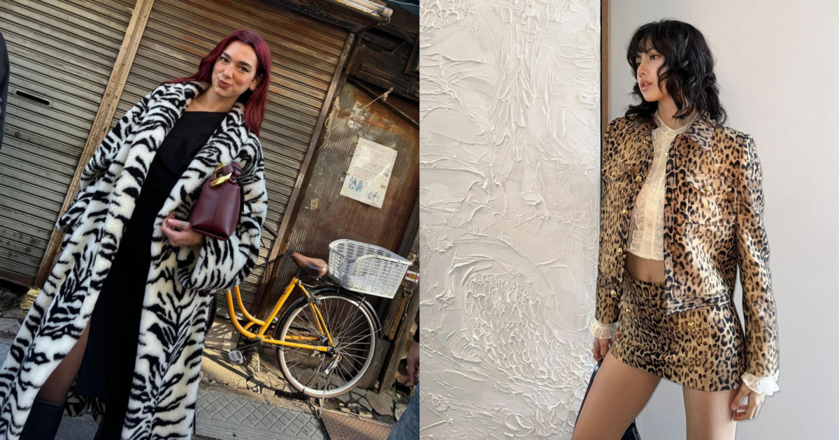 Dua Lipa、Lisa分別示範豹紋與斑馬紋穿搭