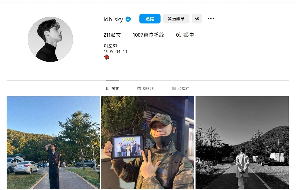 李到晛IG已經突破千萬粉絲