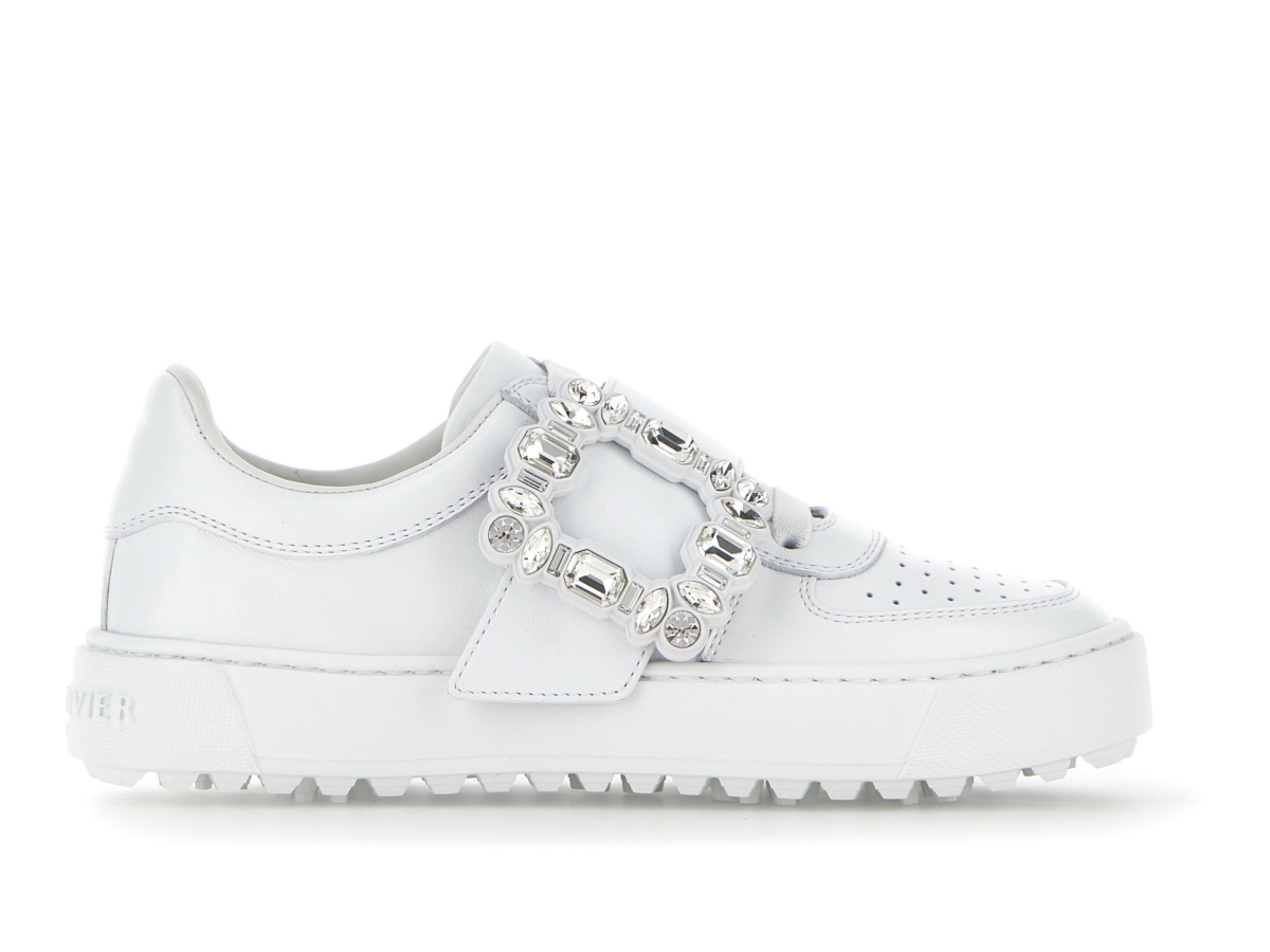 Roger Vivier Very Vivier 白色檸檬鑽扣休閒鞋,NT51,000