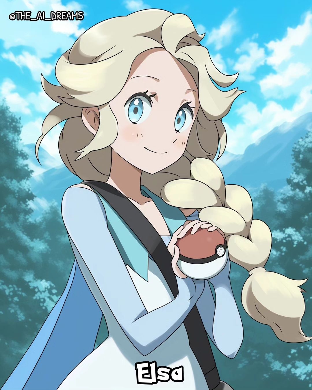 艾莎變成《精靈寶可夢》訓練員