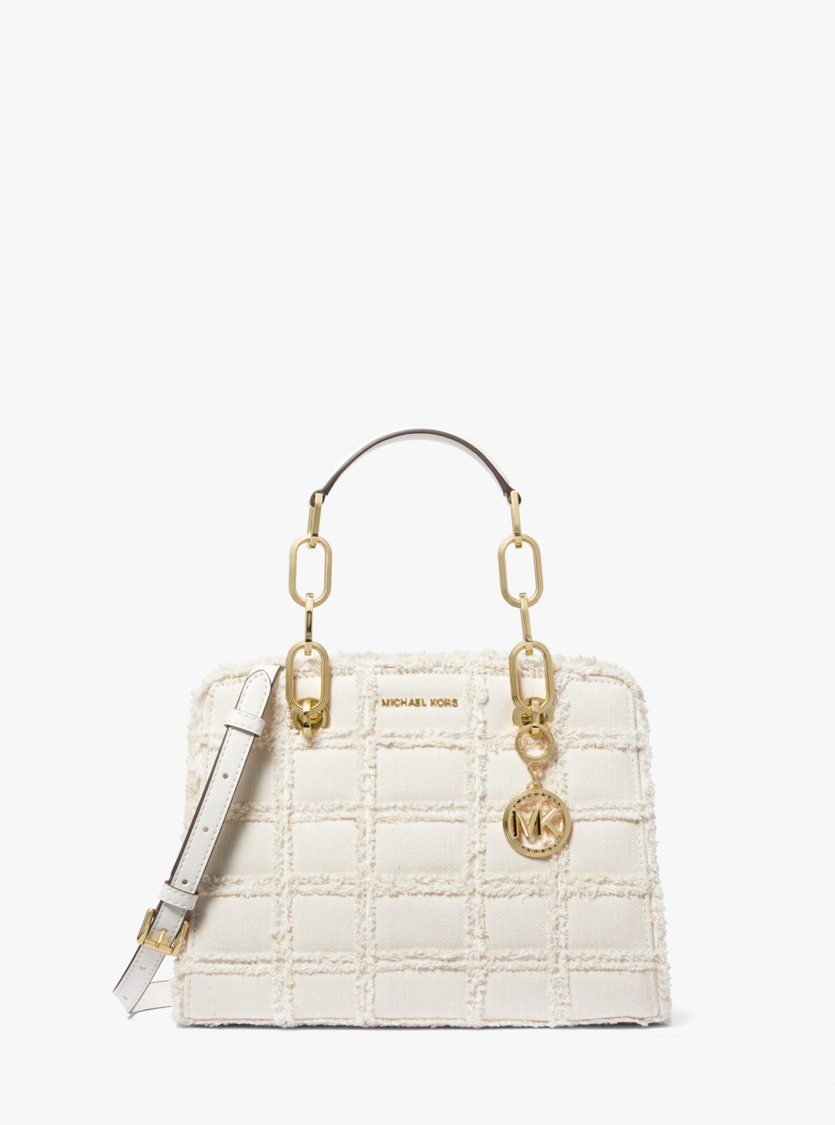 MICHAEL KORS CYNTHIA白色丹寧托特包，NT$18,400