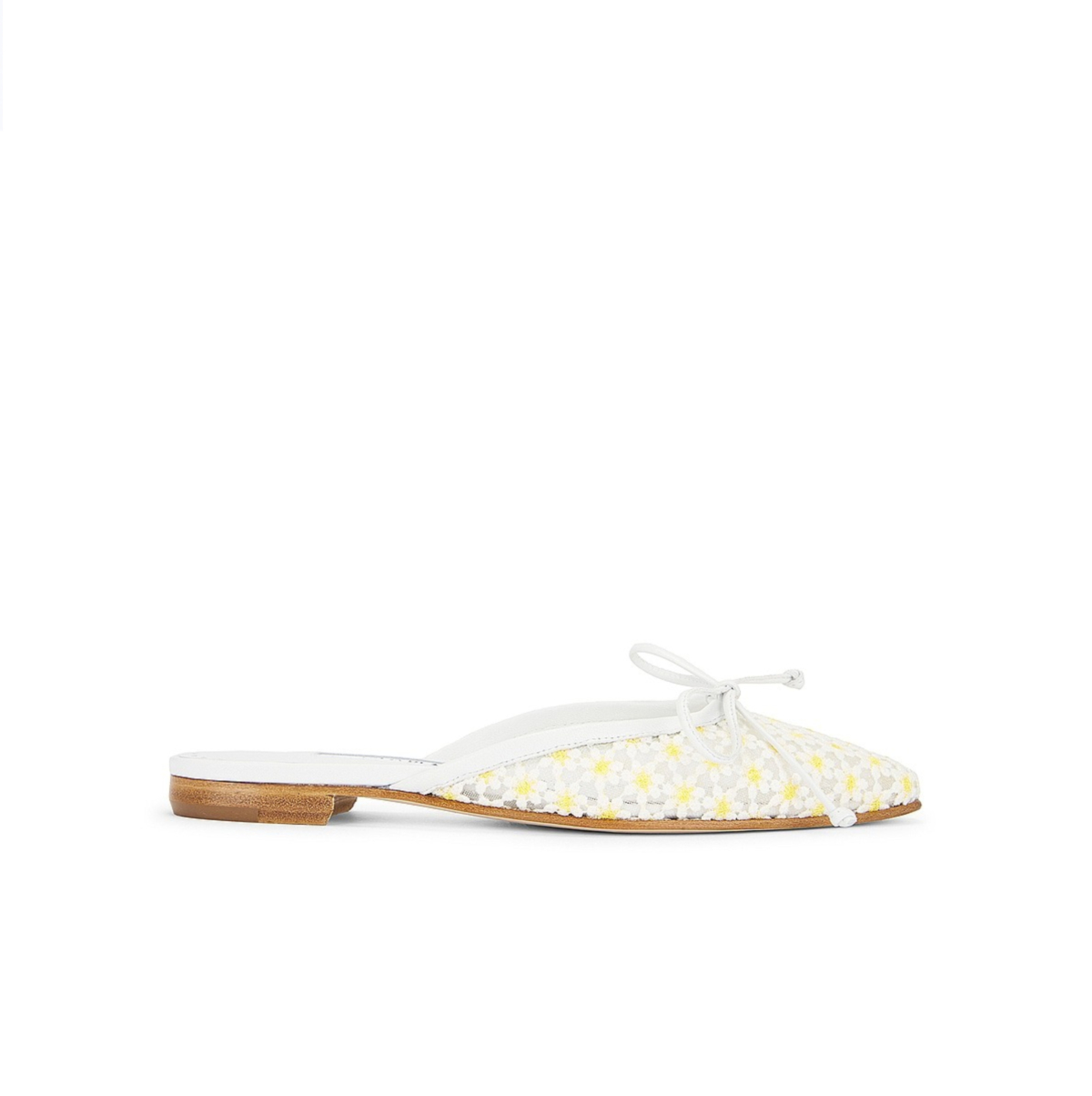 Manolo Blahnik BALLERIMU蕾絲雛菊平底穆勒鞋NT$31,800