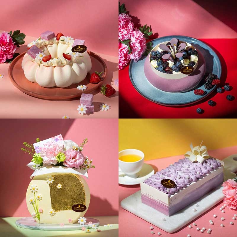 台北遠東香格里拉一樓The Cake Room販售的母親節限定蛋糕每項NT$1,580元起。