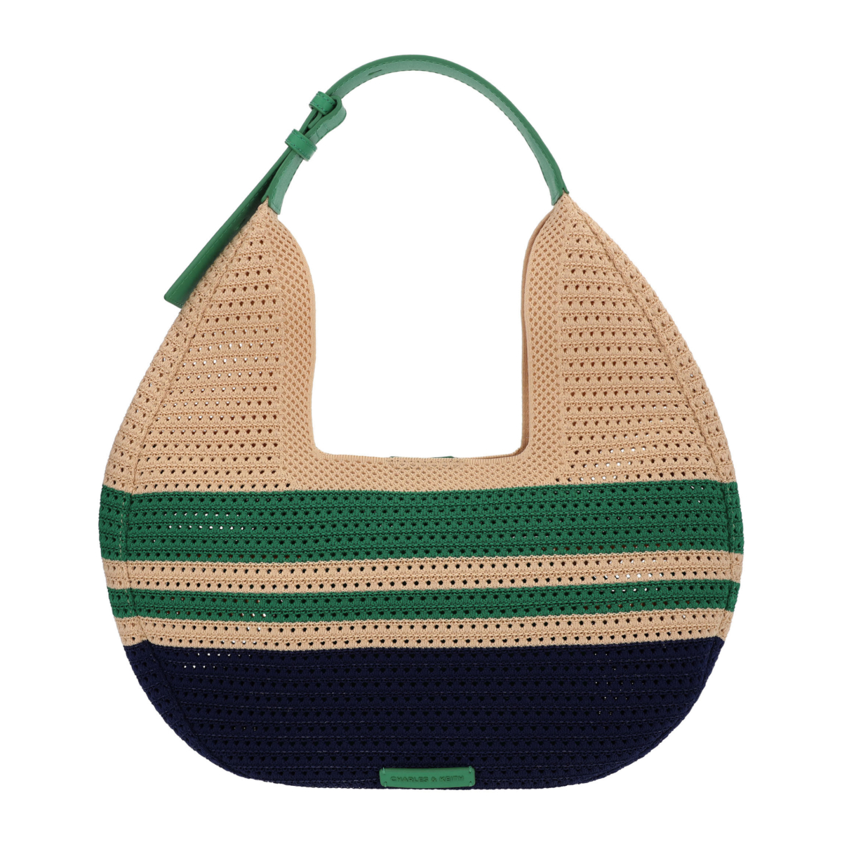 CHARLES & KEITH Ida 針織彎月包，NT$2,790