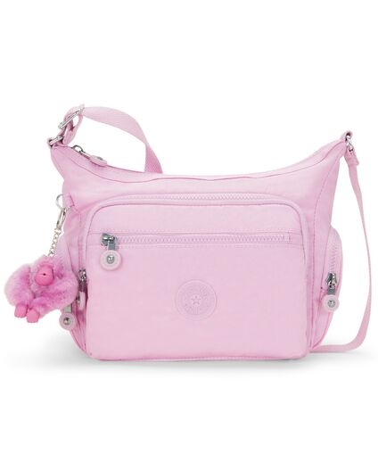 Kipling 『牛角包』溫柔櫻花粉紫色多袋實用側背包-GABBIE S，NT$3,480