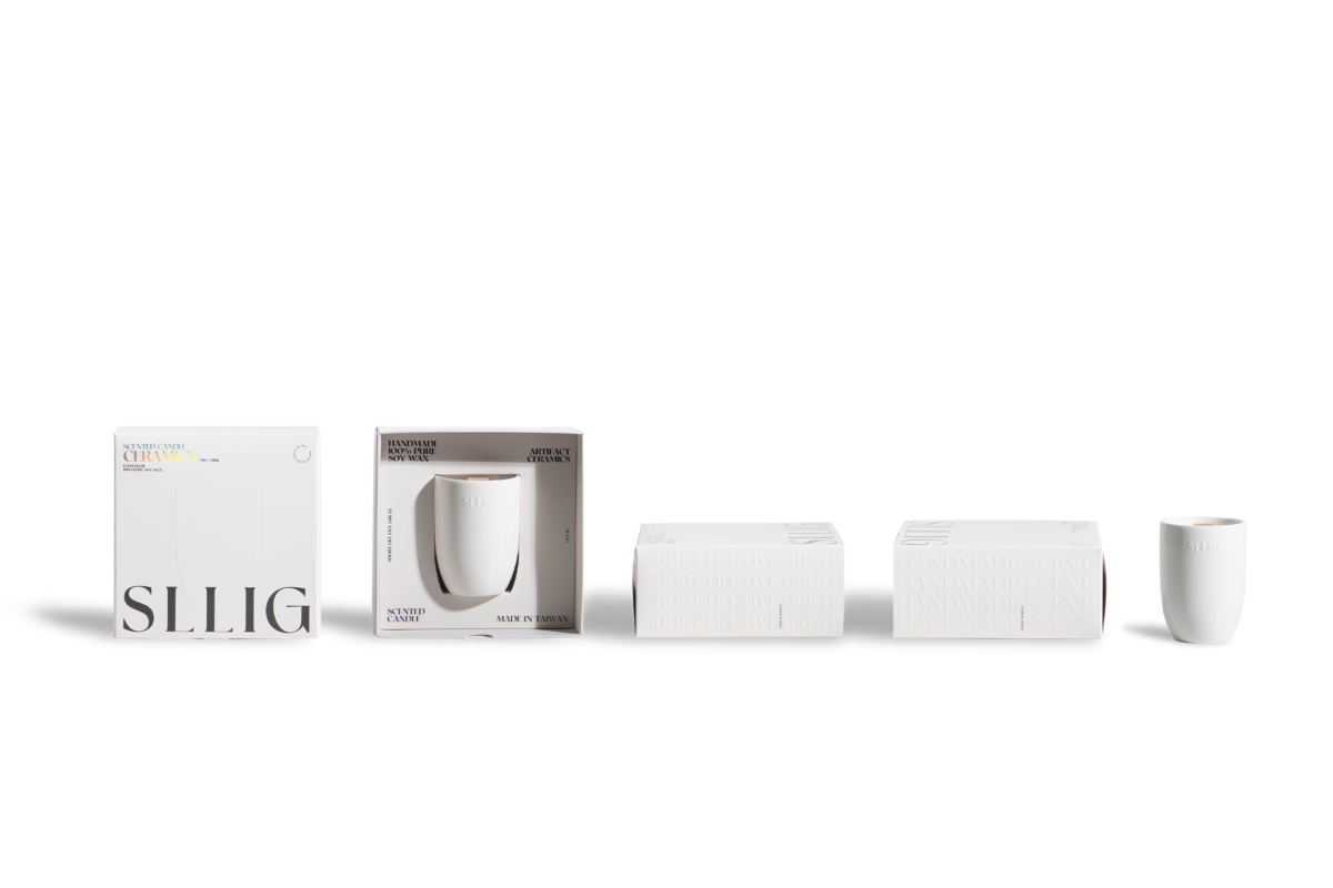 SLLIG團隊與有50年以上資歷的專業陶瓷職人師傅合作，推出全新的陶瓷杯手工蠟燭