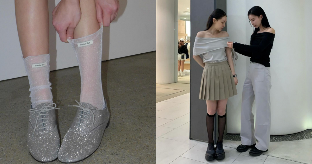 透膚長襪穿搭示範