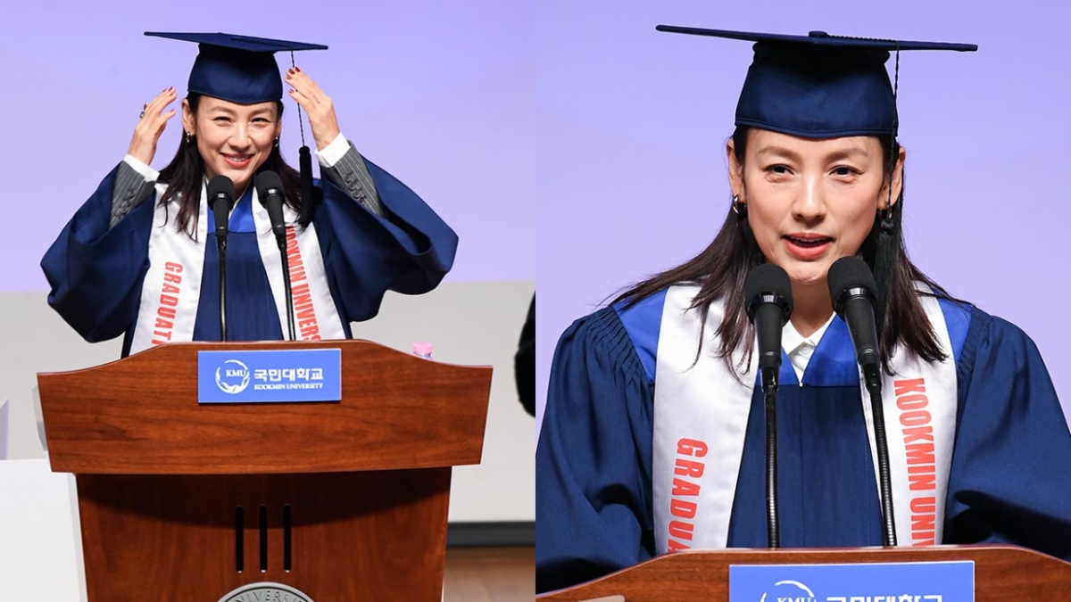 李孝利今年春季回到母校擔任演講者。