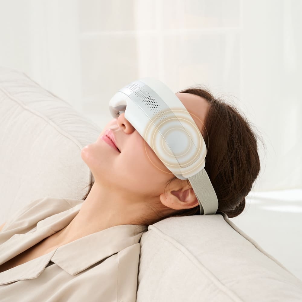 音波S冷熱眼部按摩器，使用智慧體感技術，實現立體長短關閉按摩器