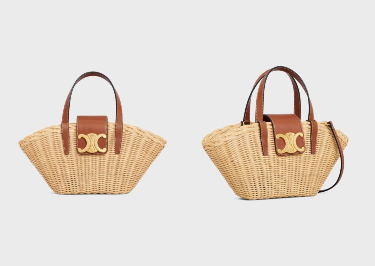 Celine 柳條及天然牛皮革 Teen Couffin 手袋原色 / 黃褐色，NT$ 99,000