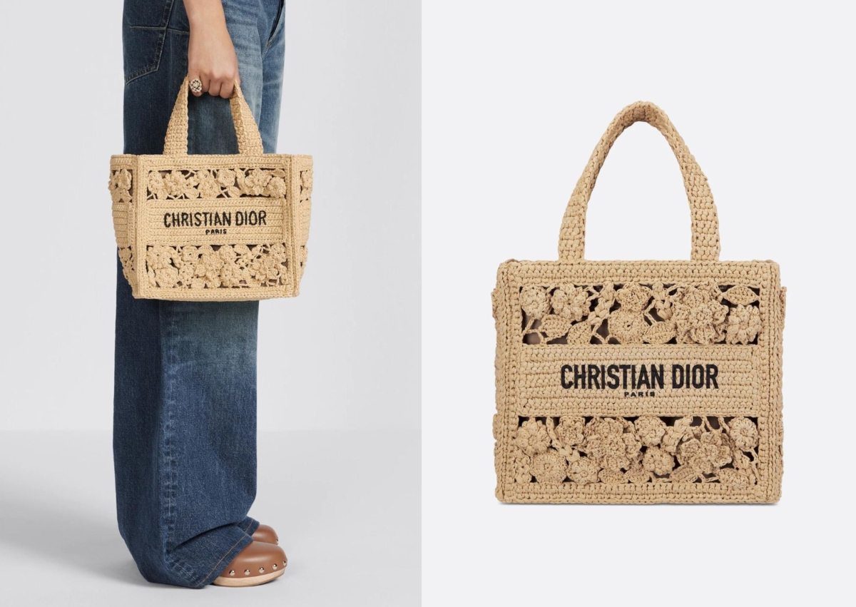 Dior 天然拉菲草 Book Tote，NT$ 165,000
