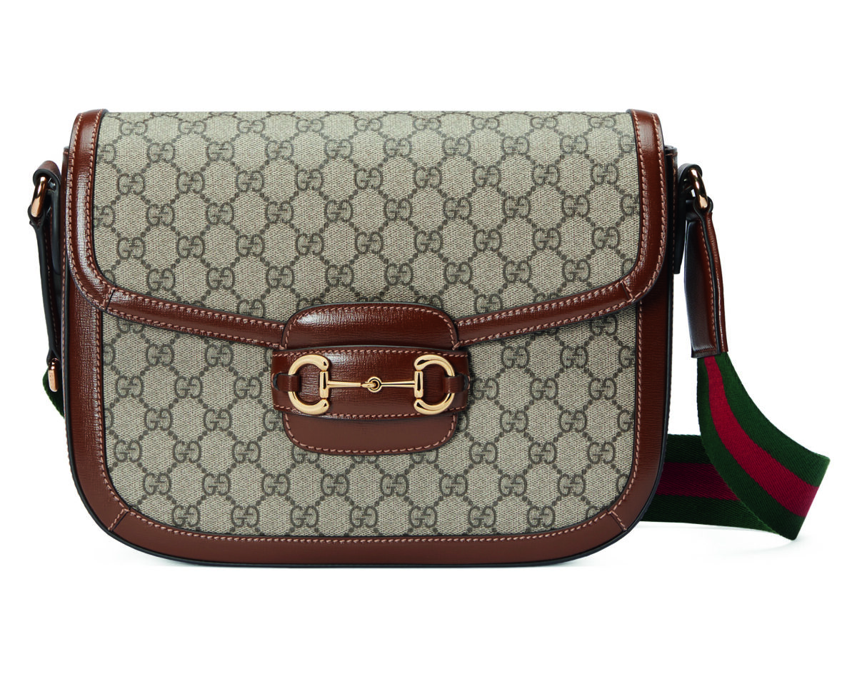 Gucci Horsebit 1955經典肩背包 GG LOGO，NT$ 99,500