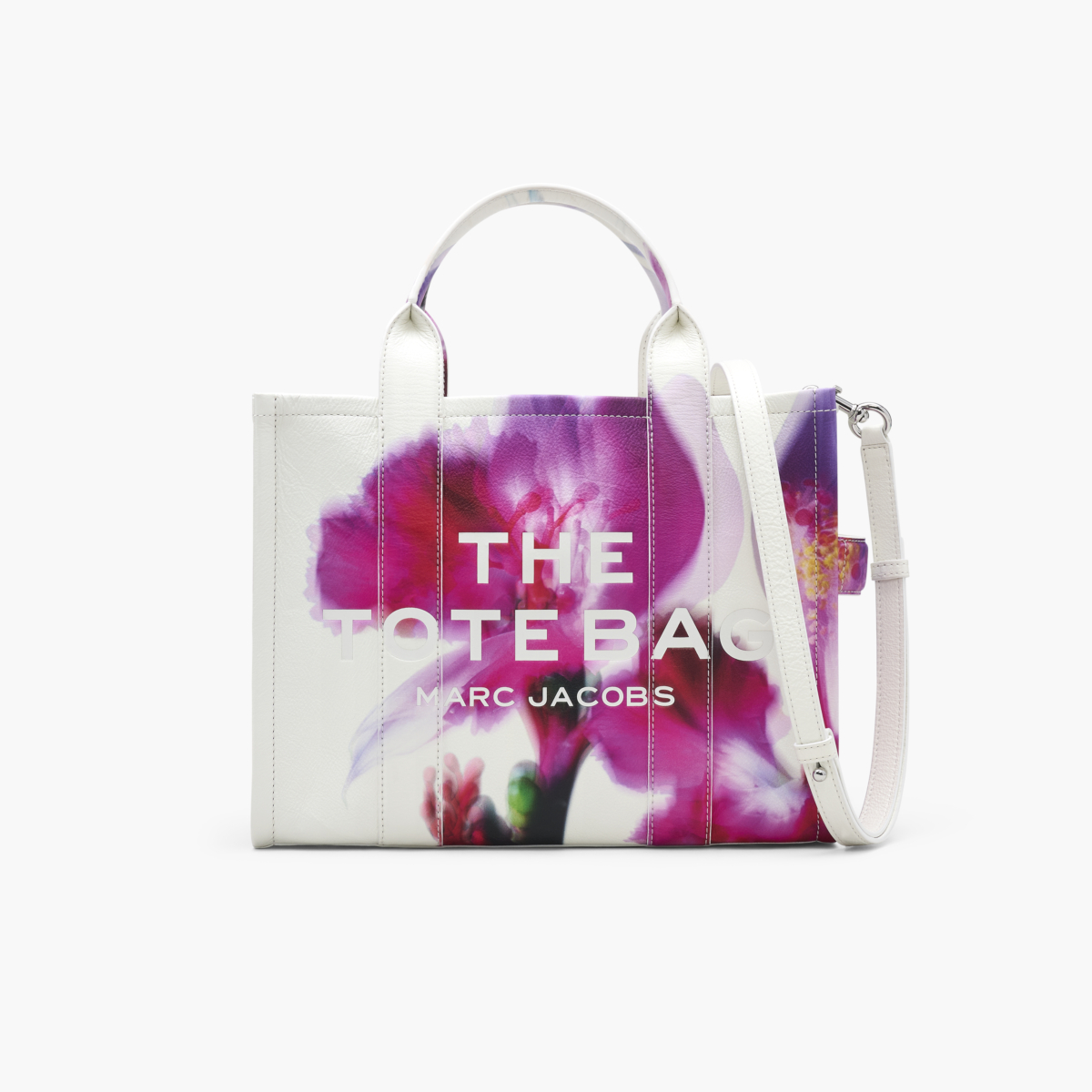 Marc Jacobs 水彩渲染花卉皮革托特包(中),NT$ 27,900